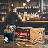 Vista 3 de Kashmir Tubos de cigarrillos – 200 unidades tamaño King – Tubos sin blanquear tamaño King 3.307 in con filtro de estrella – Desprendimiento suave