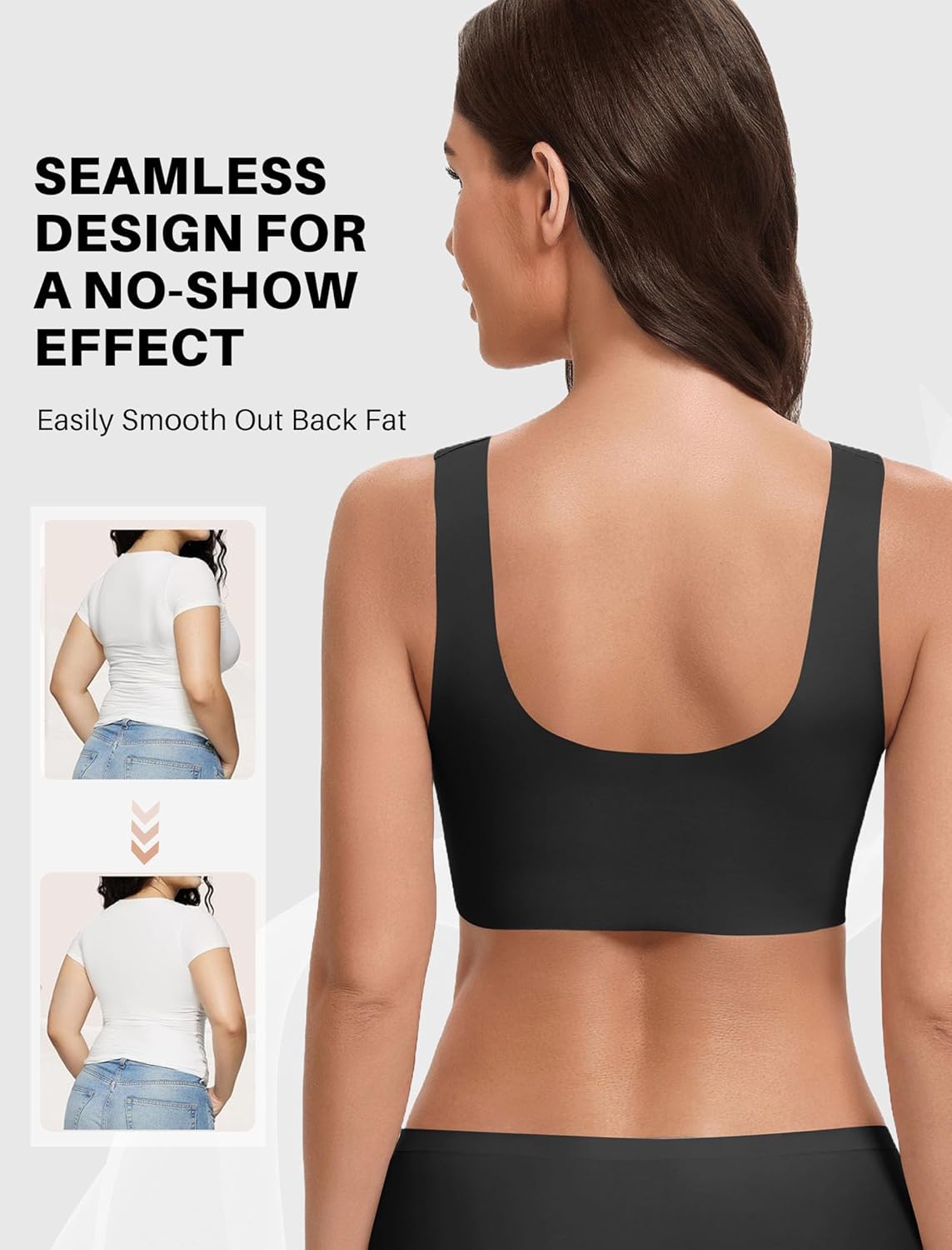 Avidlove Women's Comfy Pullover Wireless Bra Seamless Bralettes No Underwire T Shirt Wirefree Wide Straps Sleep Everyday Bras - Image 4