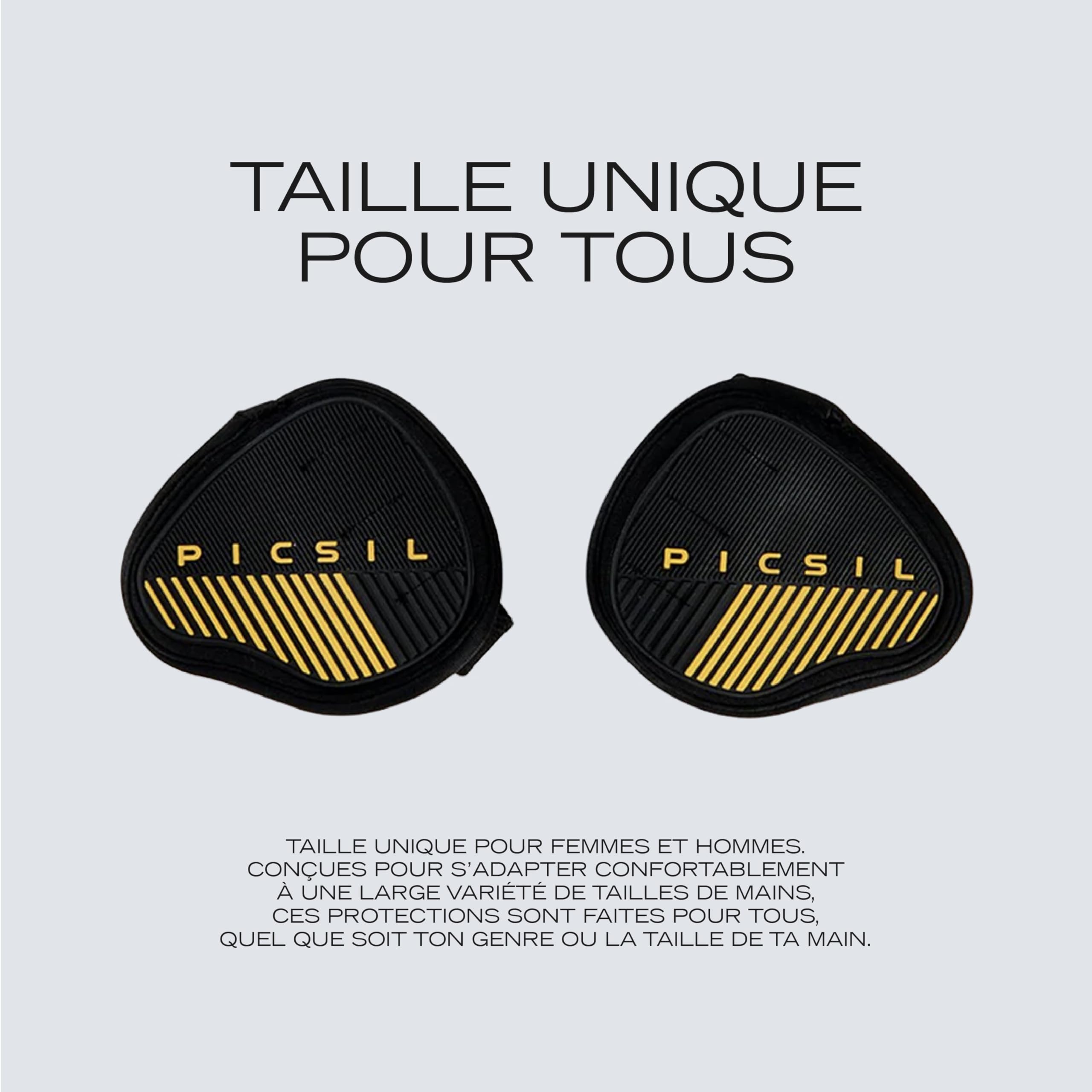 PICSIL Maniques en Néoprène pour Barre de Musculation – Grip Pads pour Tractions & Haltérophilie