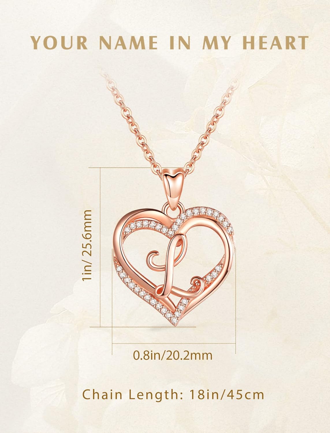 INFUSEU Unique Initial Necklaces for Women Girls Small Heart Letter Jewelry, Meaningful Personalized Gifts
