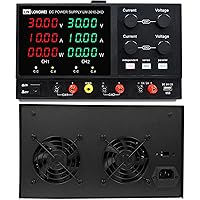 Vista 1 de Fuente de alimentación de CC variable, 4 canales 30 V 10 A 2 x 300 W ajustable conmutación regulada DC fuente de alimentación con pantalla
