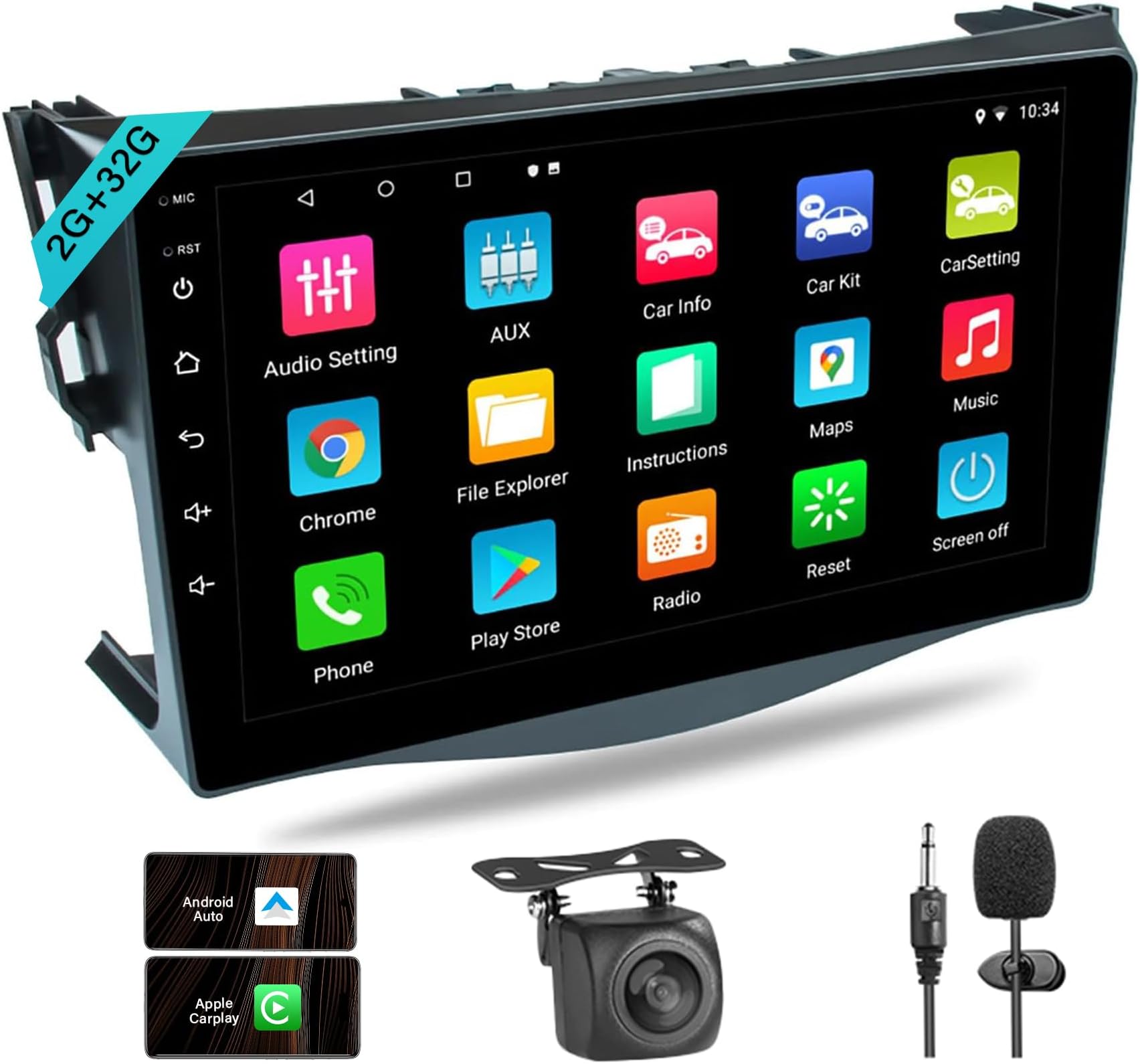 Autoradio Android Per Toyota Rush E Daihatsu Terios 2006-2016 | 9 Pollici Con Carplay Wireless E RetroCamera