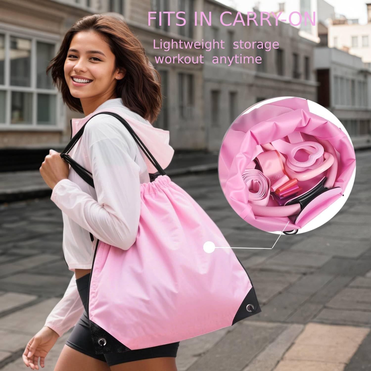 Set di 13 accessori per pilates, per la casa, pilates, pilates, per la casa, pilates, kit essenziale per donne con palla da yoga, anello da yoga, accessori per pilates (rosa)