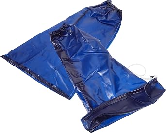 Oil-proof Pvc Arm Sleeves Neck Strap Extended Full Arm Protection Guards for Butchers and Fishery Work Dark Blue Household Sleeves Cover for Cleaning and Industrial Use