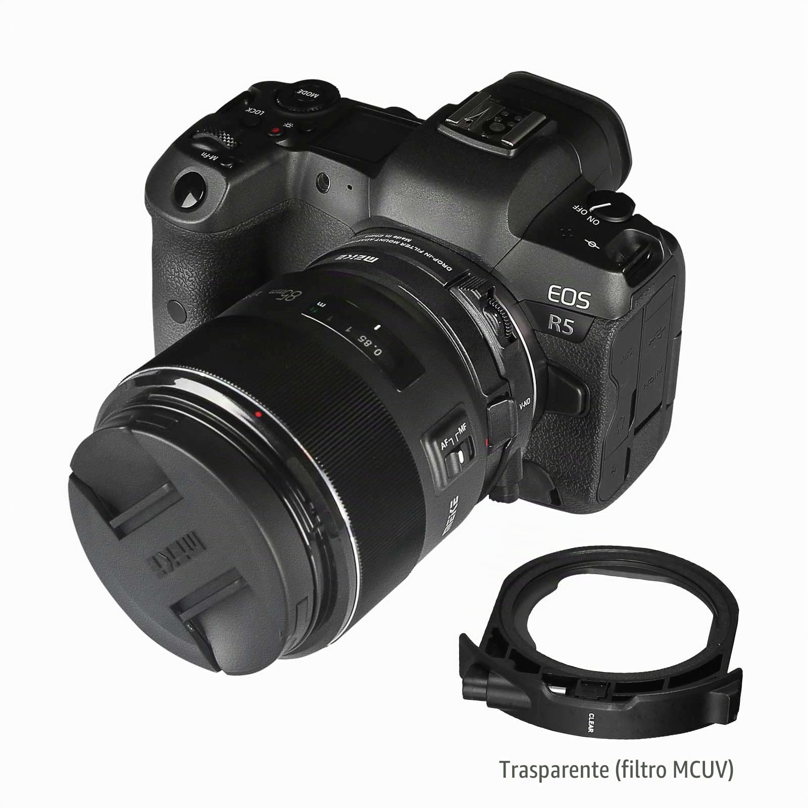 Meike MK-EFTR-C VND Drop-in filtro Adattatore per obiettivo con montaggio a fuoco automatico per Canon EF a EOSR con filtro ND variabile e filtro UV per fotocamere EOS R R5 R6 RP C70