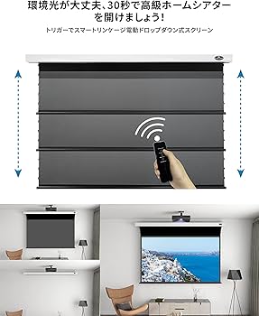 Amazon.co.jp: 4K レザー プロジェクタースクリーン 壁掛け 超短焦点