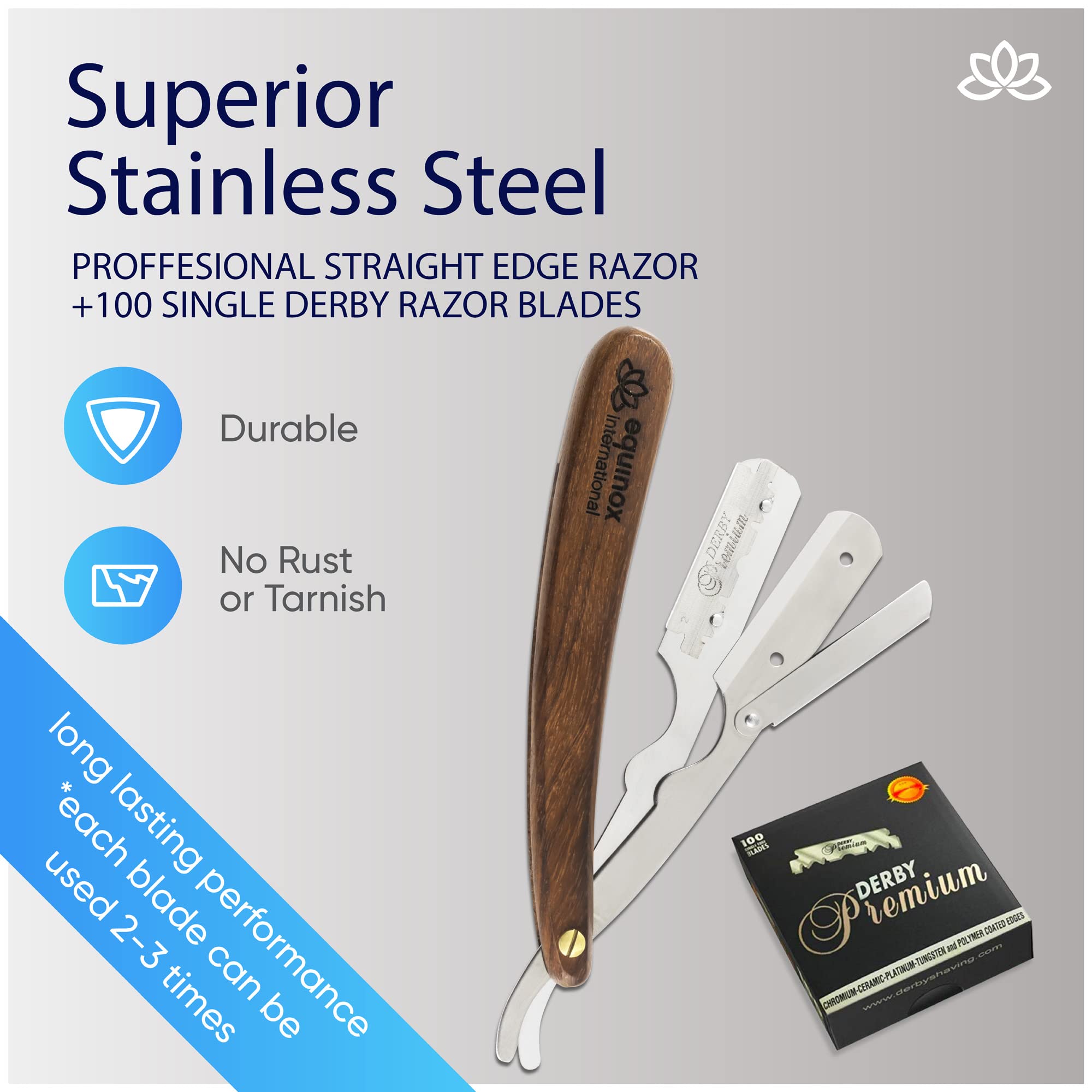 Amazon.com: Equinox Fancy Straight Edge Razor - Manual Shaver for
