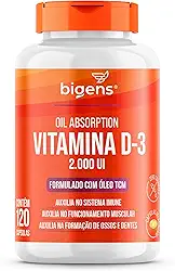 Vitamina D3 2000ui, Softgel, Em Óleo Tcm (mct), Bigens (Unidade) (120 Cápsulas)