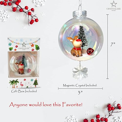 Miniatura 5 de Regalos de cumpleaños de cristal, adornos de Navidad para decoración de Navidad para mujeres, mamá, papá, abuela, abuelo, hermana y amiga de niños,