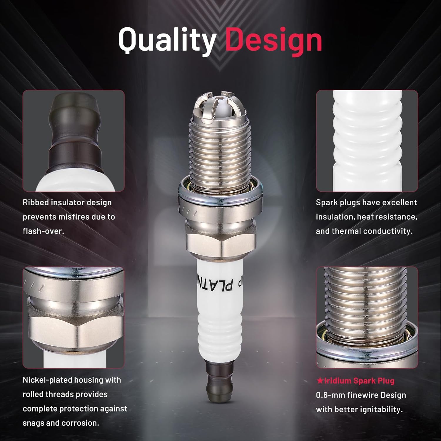 BDFHYK 3199 Iridium Spark Plugs Compatible with BMW 325Ci 325i 325xi 330Ci 330i 330xi 323Ci 323i 328Ci 328i 525i 530i 528i 320i X3 Z3 X5 Z4,Compatible with Volvo S60 S70 S80 2.8L 3.0L 4.2 Set of 8