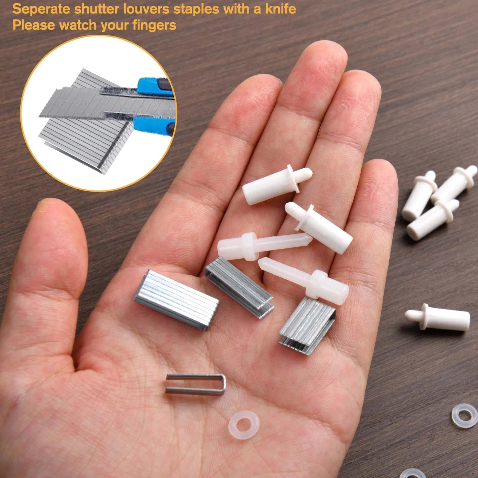 LEONTOOL 85 Pieces Plantation Shutter Repair Kit, Includes Plastic Spring Loaded Shutters Pins - Image 3