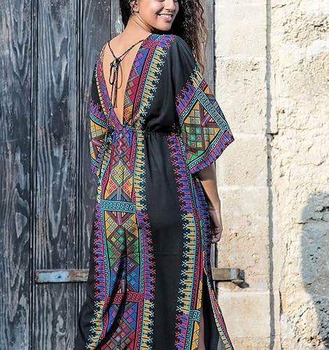 Miniatura 4 de Vestido largo de caftán de las mujeres vestido maxi playa casual más tamaño kaftan