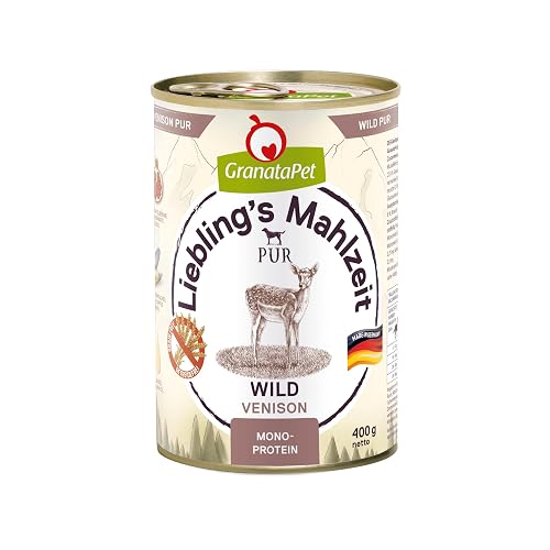 GranataPet Liebling's Mahlzeit Wild Pur, Comida húmeda para Perros