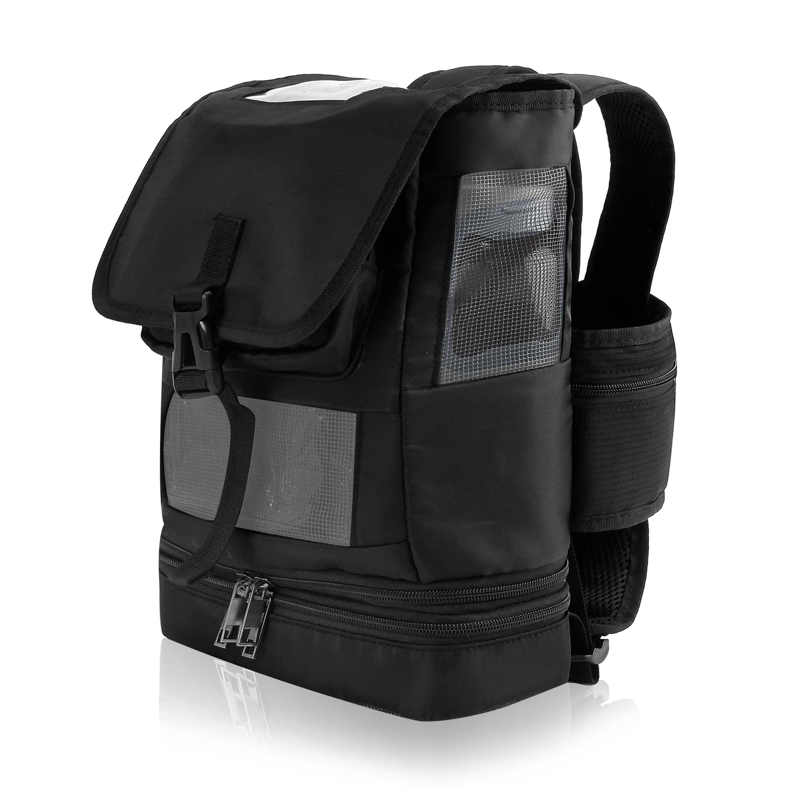 Mochila concentrador de oxígeno actualizada compatible con Inogen One G5 e Inogen Rove 6, dispositivo de oxígeno portátil ultra ligero portátil bolsa de malla para viajes al aire libre, Negro