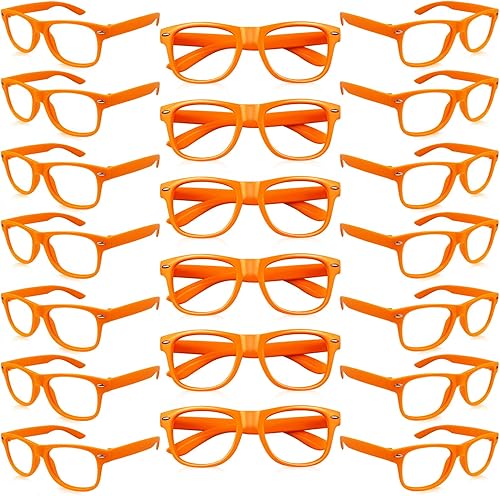 Matcheck 20 gafas de juego de simulación para niños a granel, sin marco de lentes, gafas falsas para niños y niñas, regalos de fiesta de cumpleaños