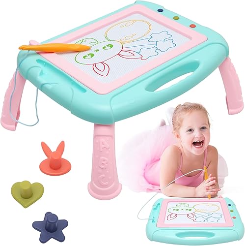 Miniatura 8 de Juguetes para niñas de 1 a 2 años, tablero de dibujo magnético para niñas y niños, tablero de garabatos borrable, juguetes para niños, regalos