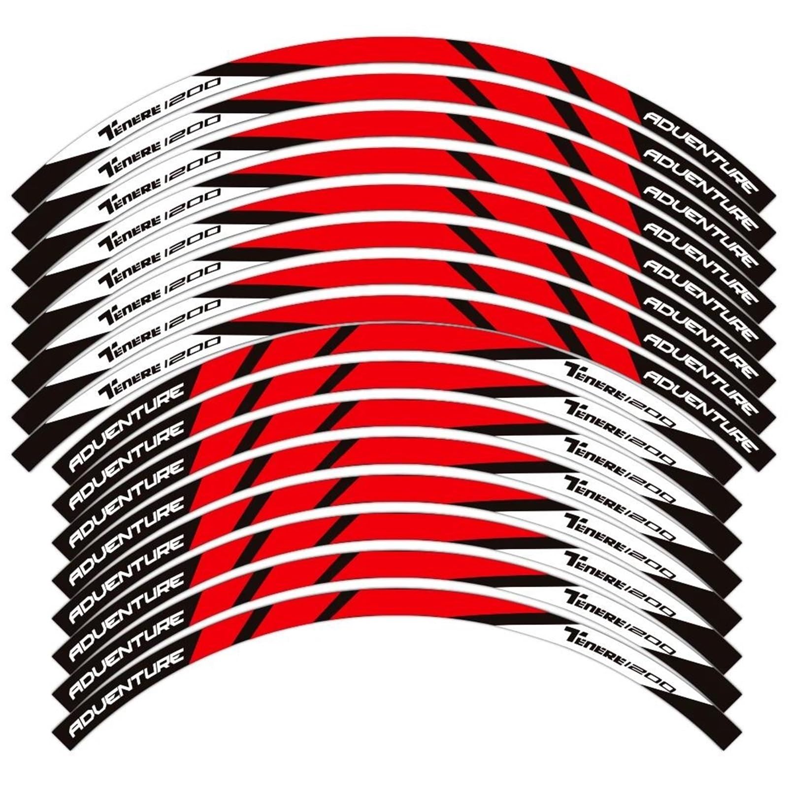 Reflective Motorcycle Parts Wheel Sticker Inside of Hub Decals Rim Stripe Tape for Yamaha for Tenere 700 1200(Color9)