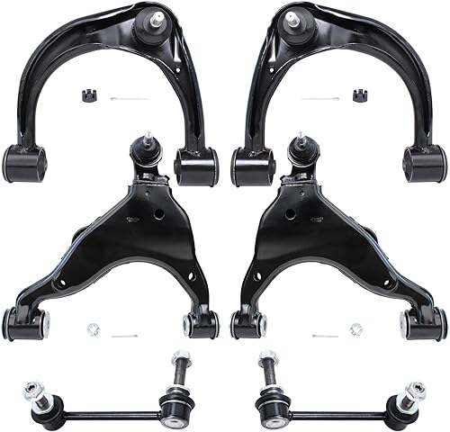 Miniatura 134 de Detroit Axle - Kit de brazos de control delanteros de 6 piezas para Toyota Corolla 2014-2019, 2 brazos de control inferiores con rótulas, 2 varillas