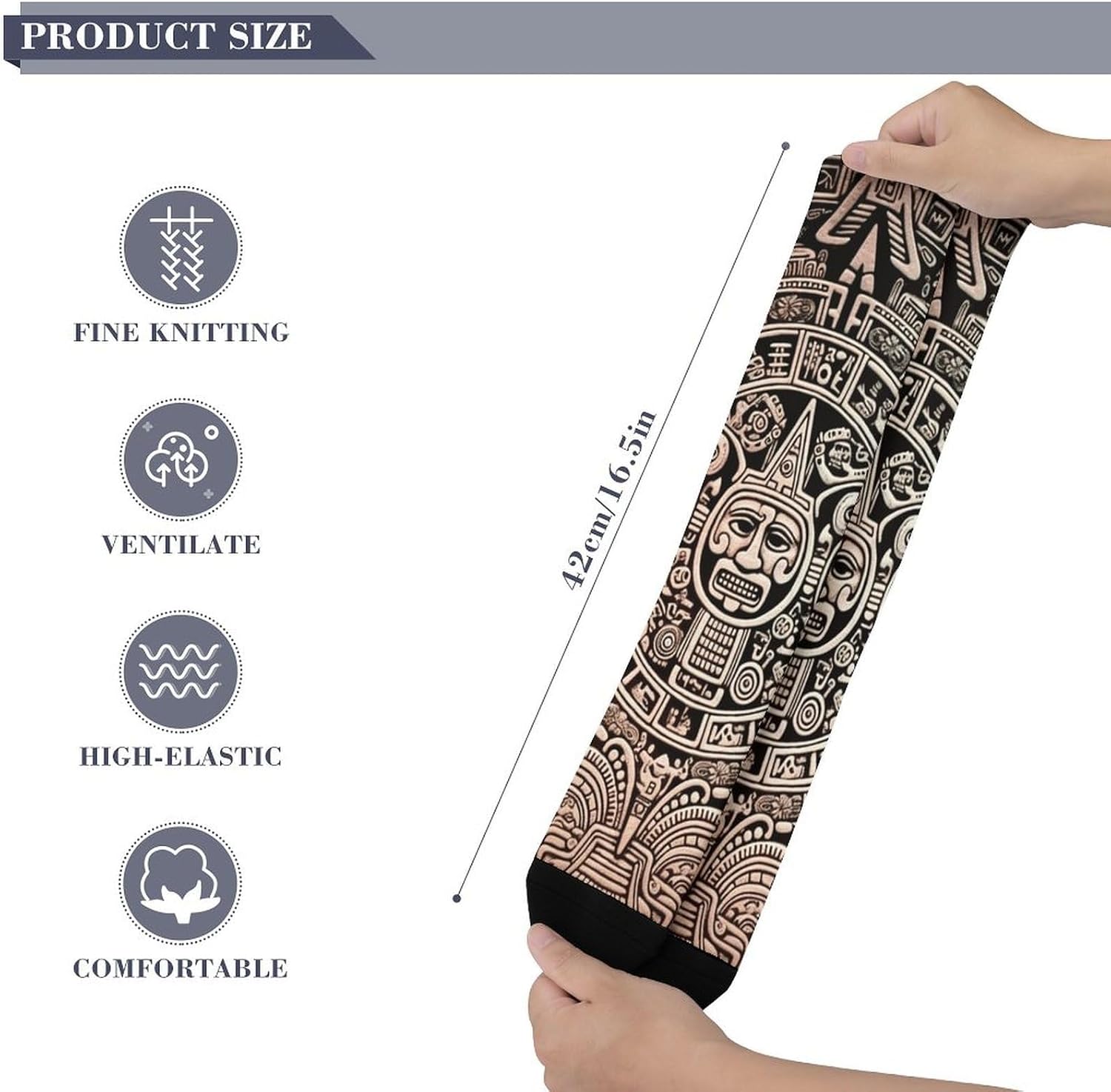 Mayan Calendar End of The World Knee High Soccer Socks Moisture Wicking