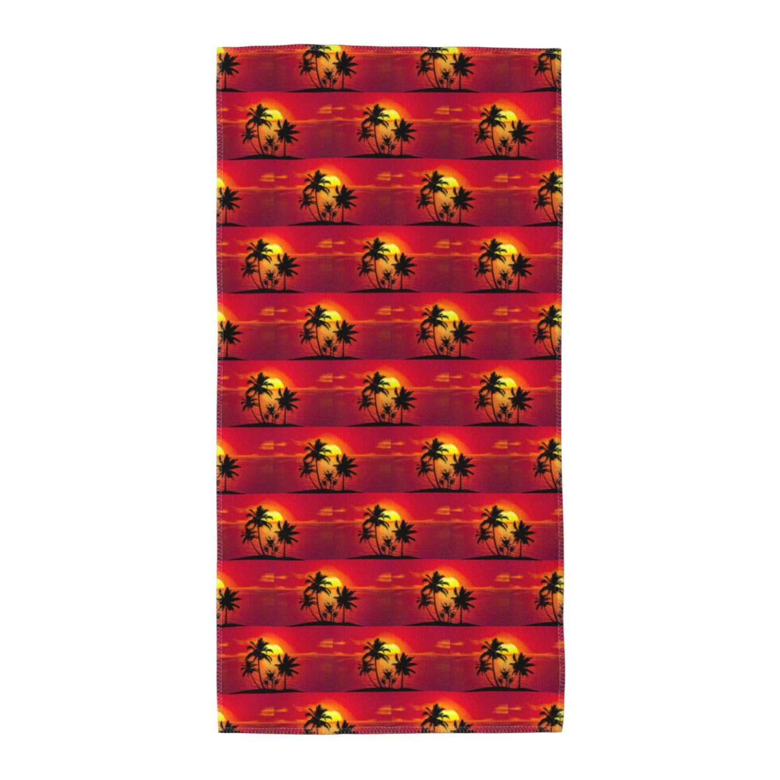 WYCZHY Tropical Sunset Printed Quick Dry Beach Towel For Camping Travel Vacation