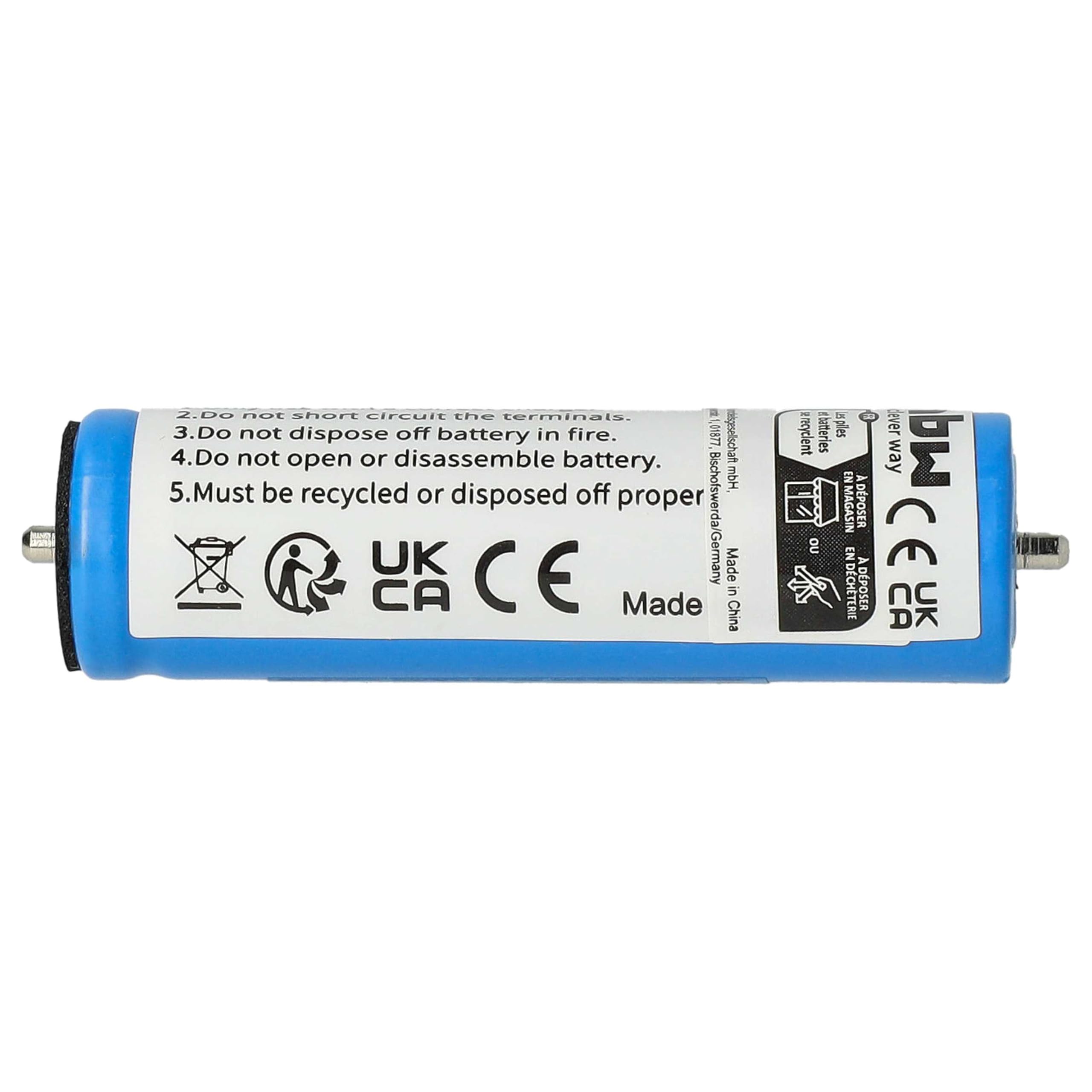 vhbw Batería Compatible con Panasonic ER-GP80, ER-GK40-S, ES205, ES2064, ERGP80 afeitadora, cortadora de Pelo (680 mAh, 3,6 V, Li-Ion)