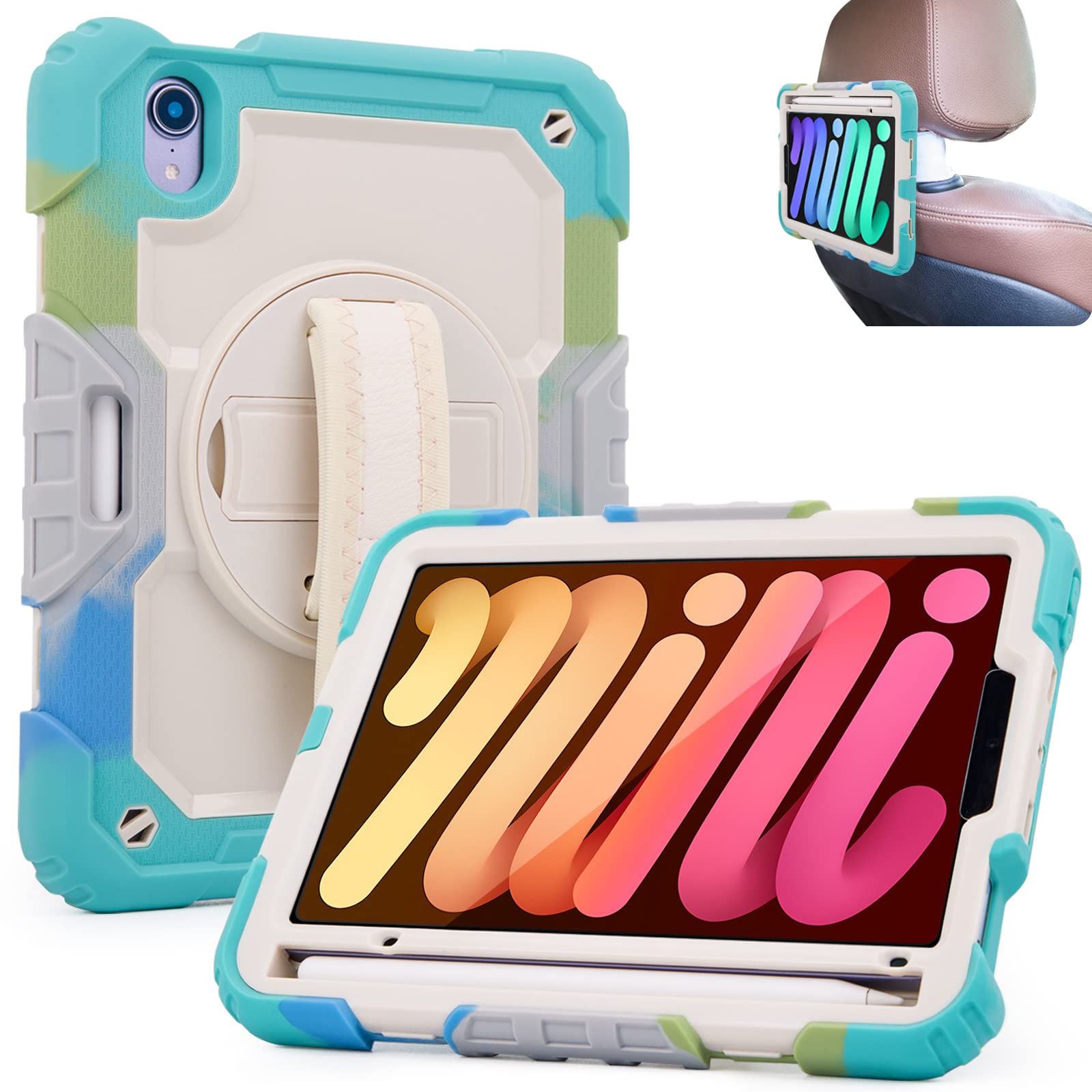DESTEK Colorful Defender Case for iPad Mini 6th