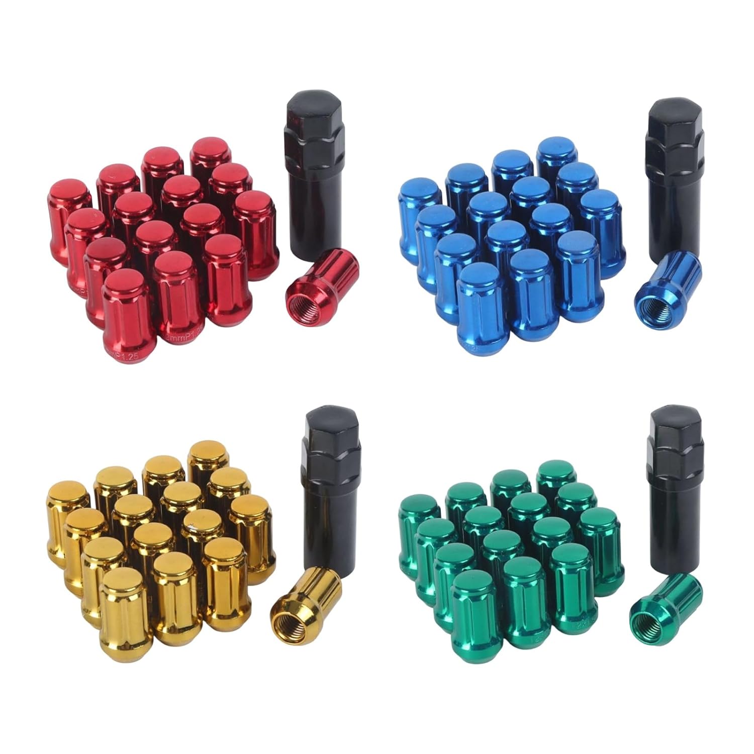 Automotive Wheel Locking Nut Set, Advanced Anti Theft Mechanism Suitable for Multiple Car Models Wheel Lock Nut Screw Removal Key Anti-Theft Lugnut Socket
