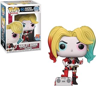 POP Funko DC Heroes: Harley Quinn with Boombox Vinyl Figure, Multicolor, 3.75 inches