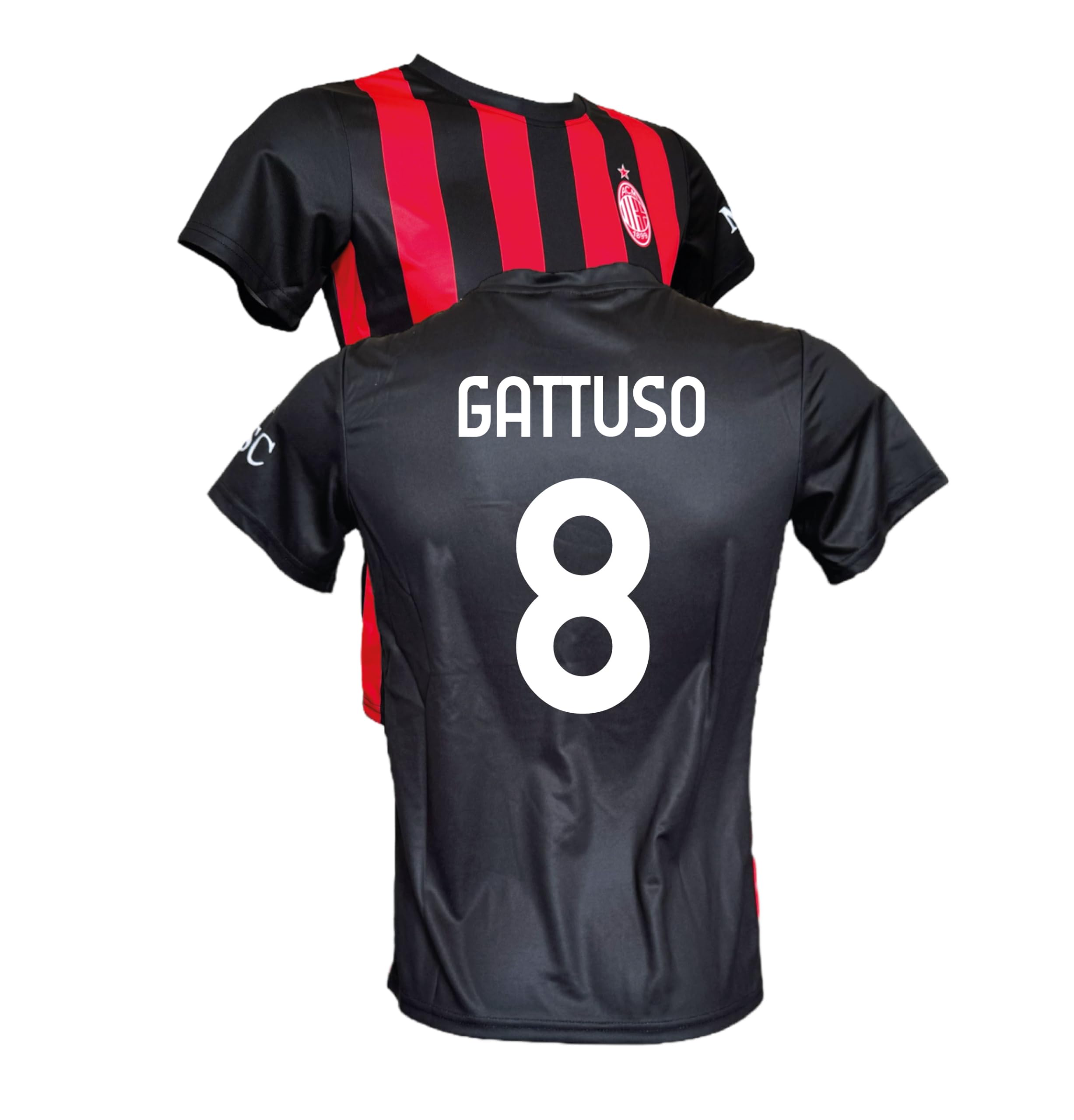 AC Milan Maglia Gattuso 8 Replica Ufficiale 2025/26, Rossonera a Strisce