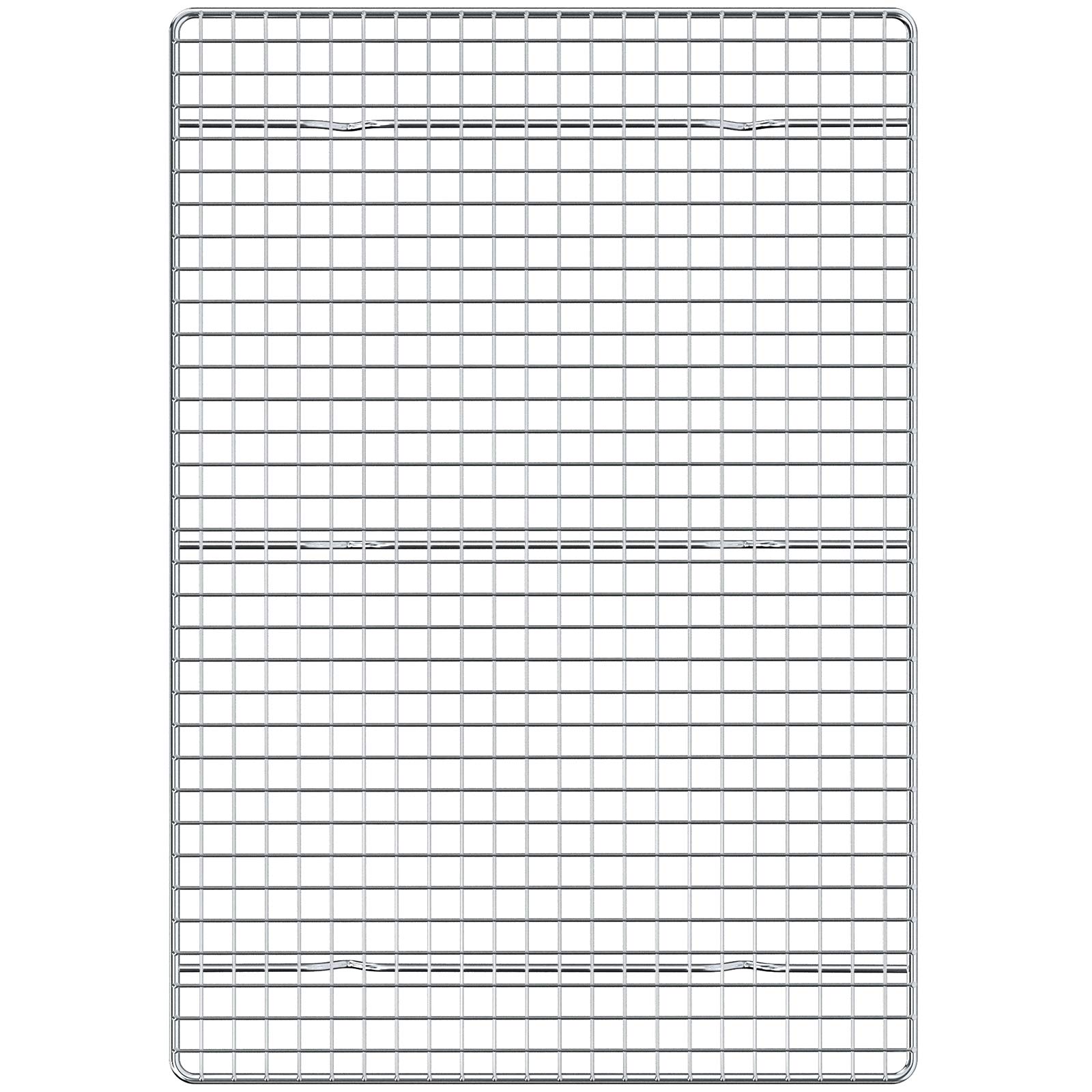 Amazon.com: U-Taste 18/8 Stainless Steel Cooling Rack 16.3 x 11.3 inches,  Baking Cooking Roasting Grilling Rack with Welding Enhancement, 6 Legs, 3  Cross Bars for Cookies, Bread, Cakes, Oven Cooking (Large) : Home & Kitchen