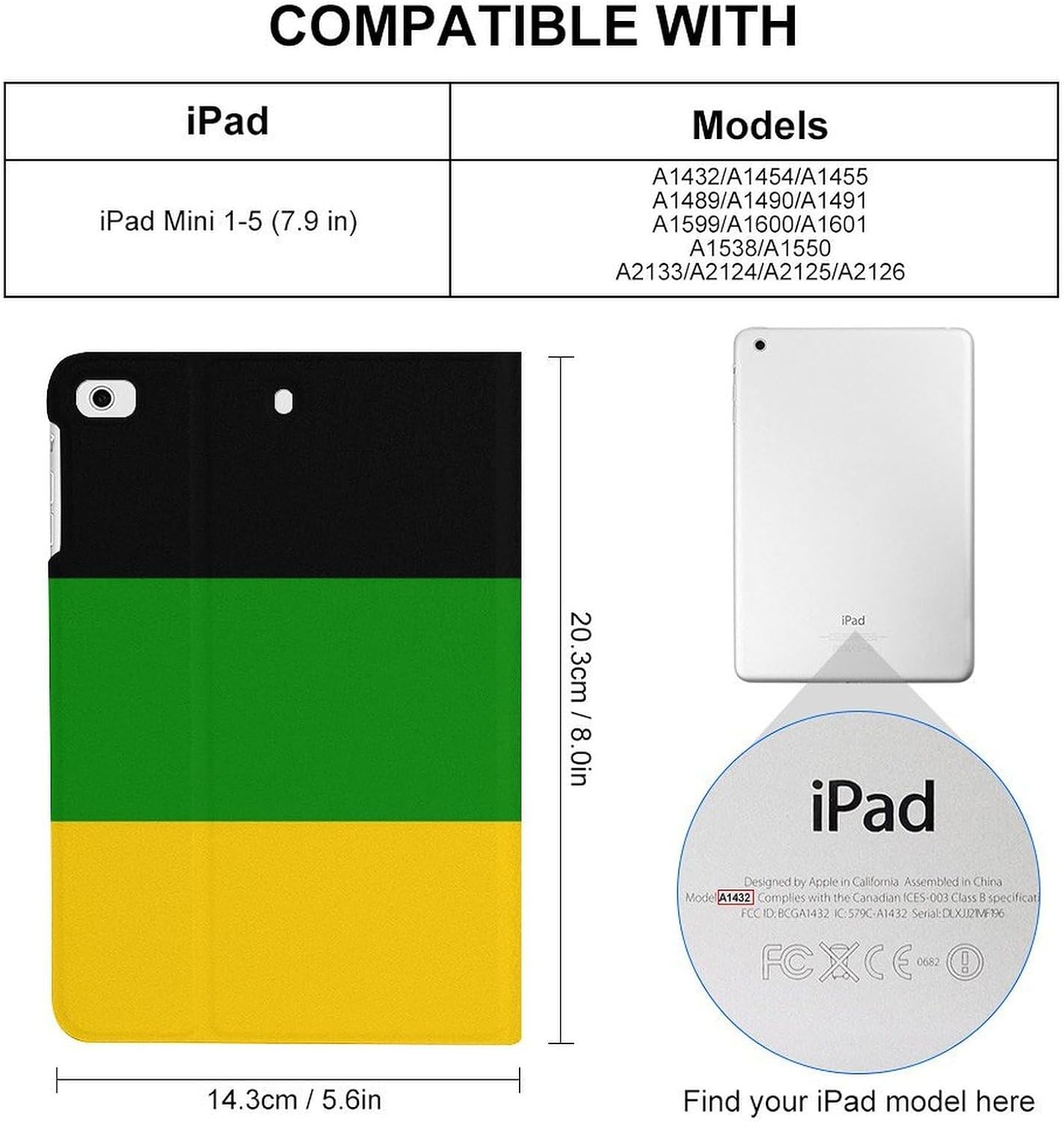 Flag of The African National Congress Fashion Case Protective Cover Adjustable Stand Mini 1/2/3/4/5 (7.9in) image 2