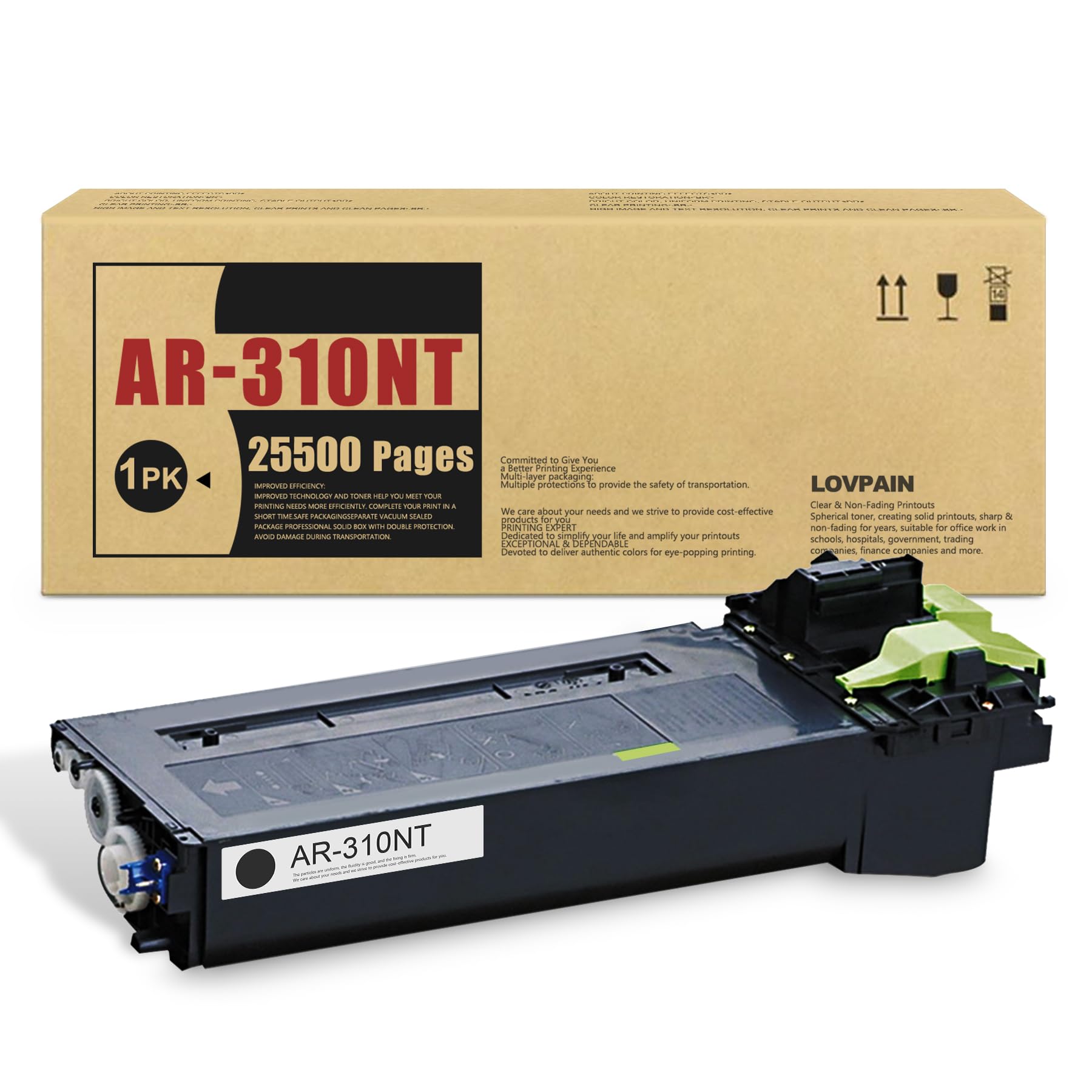 AR-310NT AR310NT Black Toner Cartridge (1 Pack) - LOPAIN Compatible Toner Replacement for Sharp AR 310NT AR M208 M236 M237 M256 M257 M276 M277 M316