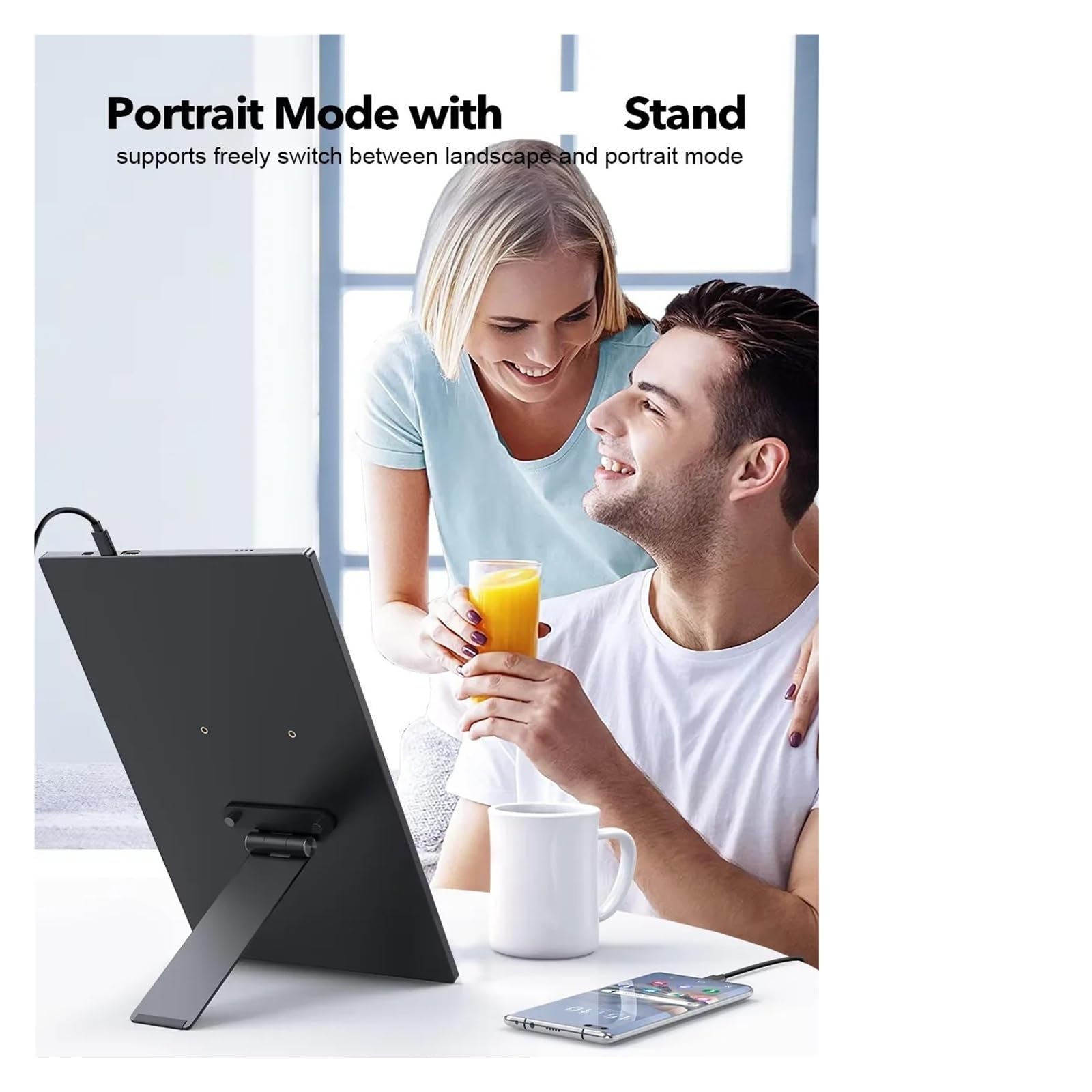 Braccio monitor, Supporto for monitor portatile con vite manuale. da scrivania indipendente 7 a 18,5 pollici
