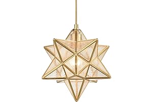 Brass Moravian Star Pendant Light