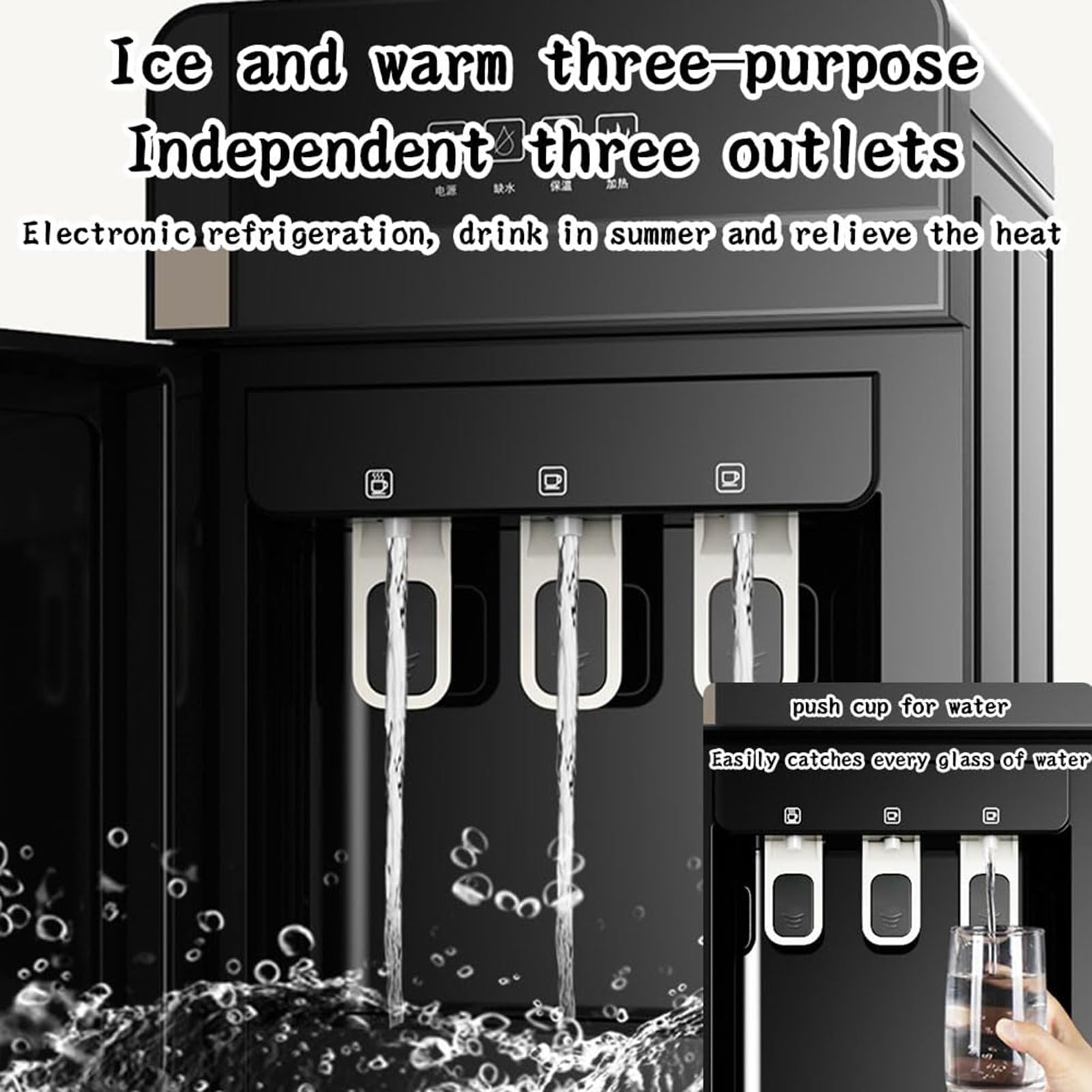 SenhE Dispenser per Refrigeratore d'Acqua con Caricamento dal Basso, Portabicchieri, Dispenser Efficiente, Ideale per l'acqua Refrigerata del tè e del caffè dell'ufficio Domestico