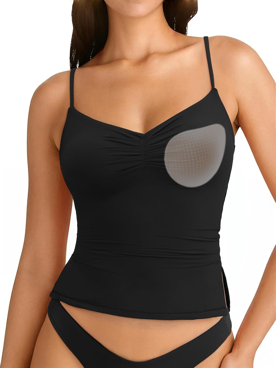 SUUKSESS Women Double Lined Basic Tank Top Summer Padded Going Out Tops Sleeveless Camisole Shirts