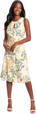 London Times Tie-Waist Animal Print A-Line Dress – New Yorker's Apparel-228598