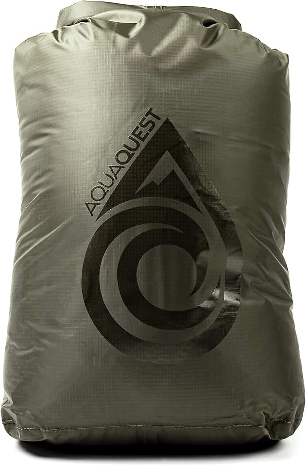 AquaQuest Rogue Dry Bag – 60L Olive Drab – 100% Waterproof Roll Top – Travel Waterproof Bag