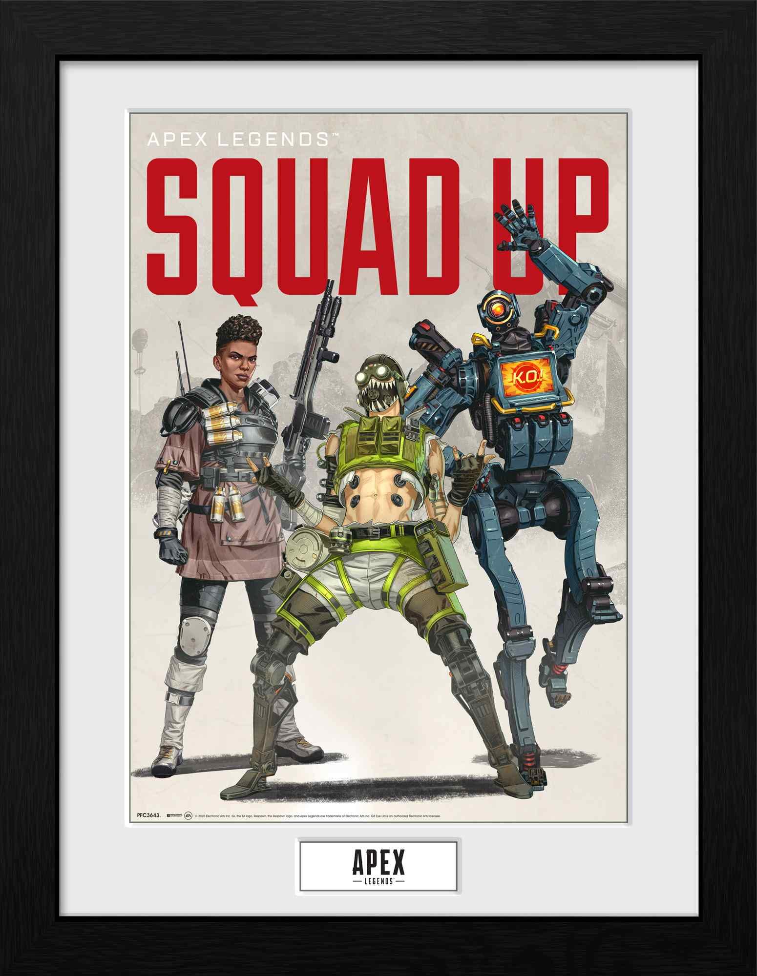 Cadre Apex Legends Squad Up déco murale pour salon de gamer