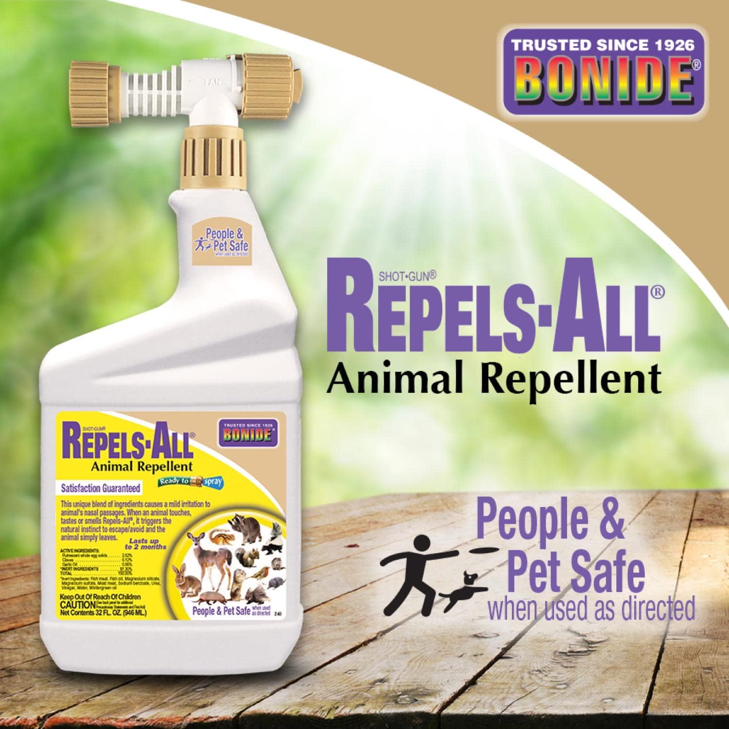 Bonide Repels-All Animal Repellent, 32 oz Ready-to-Spray Outdoor Pest Garden Deer & Rabbit Control, People & Pet Safe - Image 8