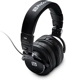 PreSonus Fones de ouvido de monitoramento profissional HD9 — manuseio de alta potência, fechado, design acústico circumaural para gravação de estúdio para mixagem e monitoramento profissionais