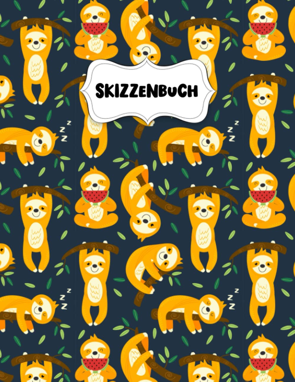 Skizzenbuch: Faules Baby-Faultier Zeichenblock A4 für Kinder: Blanko Zeichenmappe A4 Zeichen Block (German Edition)