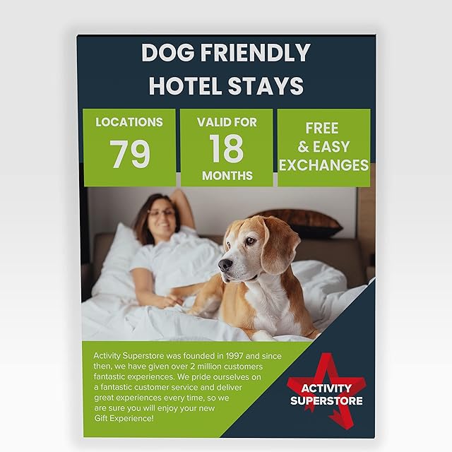 Activity Superstore Dog Friendly Hotel Stay Gift Experience Voucher - Choose from over 75 UK Locations
