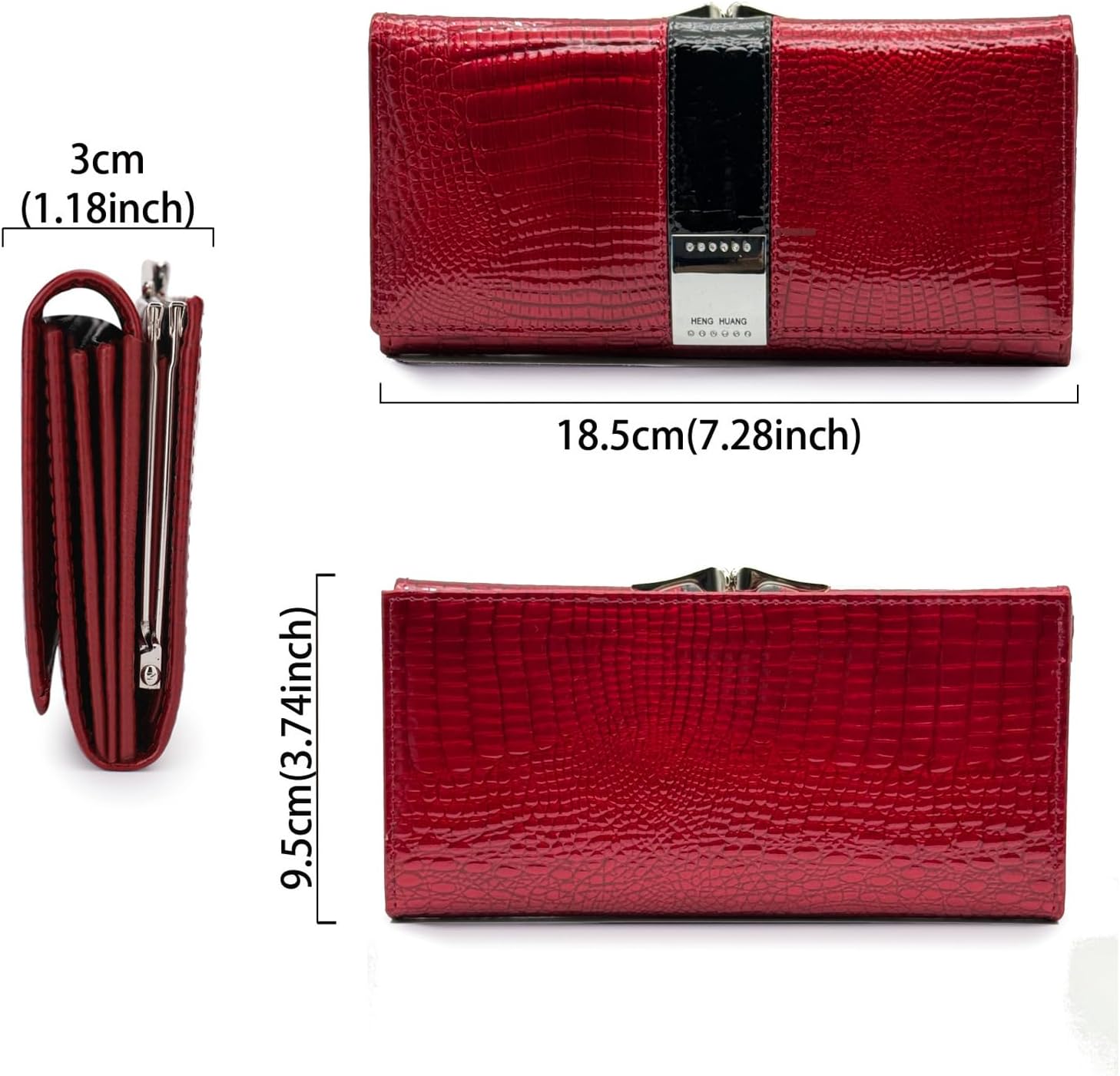 Women's Wallet Long Leather Purse Credit Card Ladies Casual Wallet Fashion Clutch - Image 7