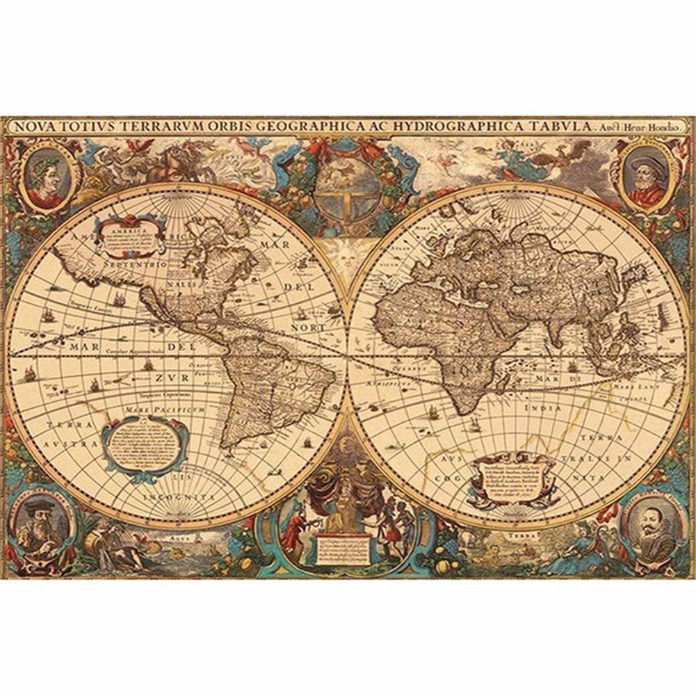 Point De Croix Toile Diamant Art Grand Format 70x90cm Strass Round Drill