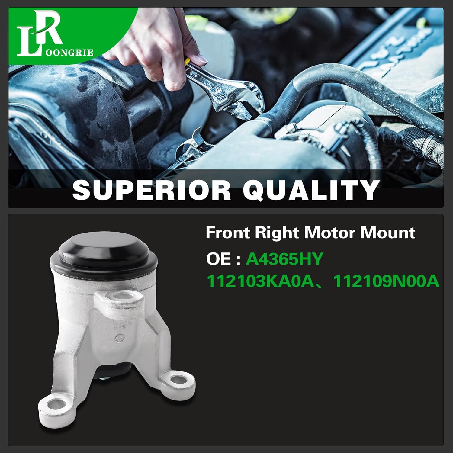 Engine Motor Mount Compatible with Maxima 2009-2023 & Altima 2007-2018 & Murano 2015-2024 & 2013-2020 QX60 JX35 Pathfinder & 2011-2017 Quest 3.5L V6 Engine Replace OE A4365HY 9625 EM5867 1pcs