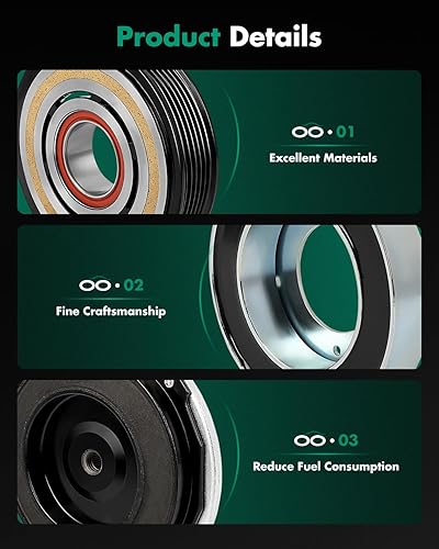 Miniatura 787 de SCITOO Compresor de CA para Acura TSX 2.4L 2004 2005 2006 2007 2008, CO 10849T Compresor de aire acondicionado con embrague 38810RBBA01 10360661