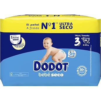Dodot Baby-Dry Diapers, Size 3 (6-10 kg), 84 Nappies, One Night Up To 100% Leak Free