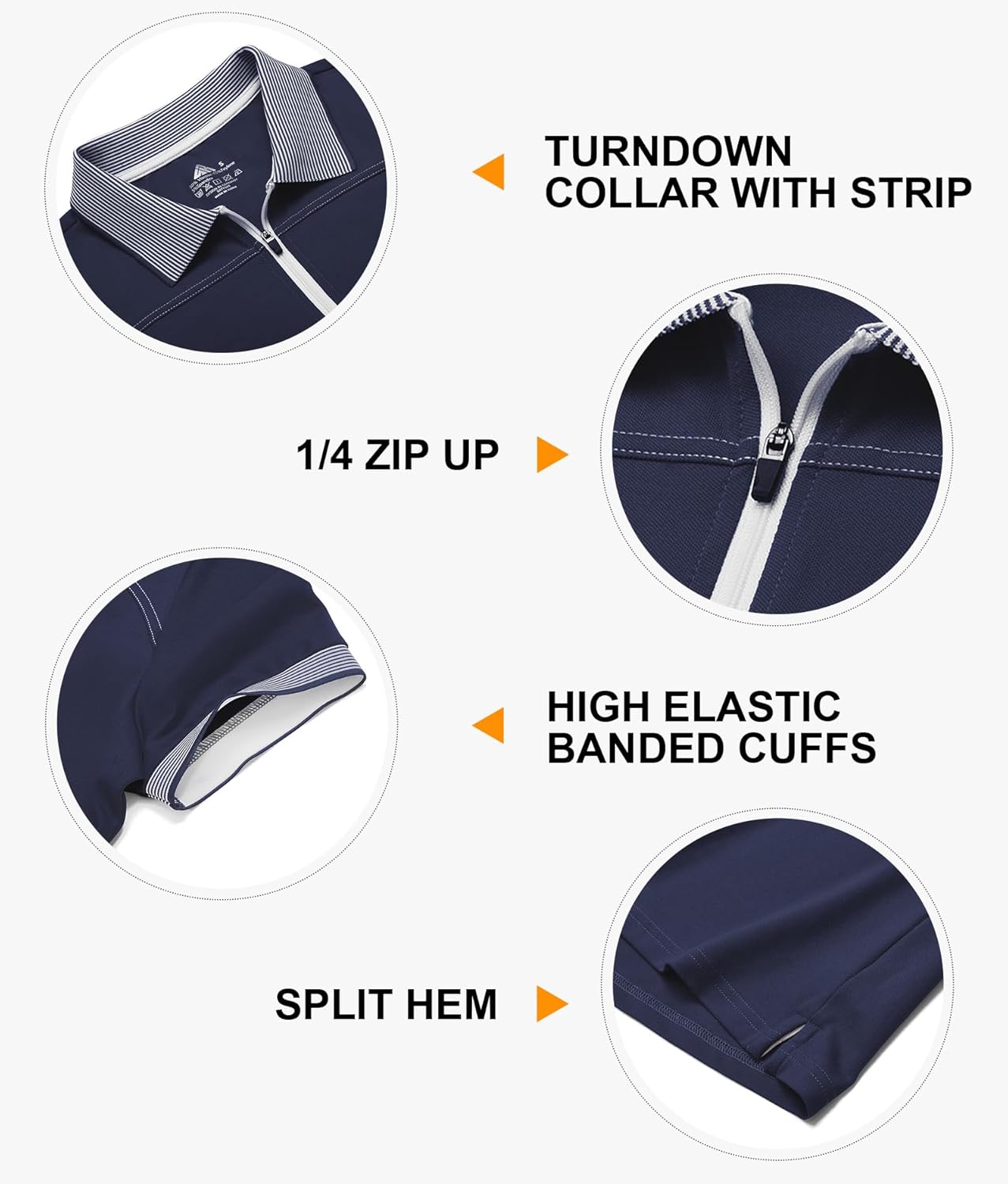 Little Beauty Womens Golf Shirt Short Sleeve Collared Polo Shirts for Women Zip Up Dry Fit Workout Tops - Image 5