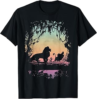 Disney Lion King Gradient Jungle Trio Graphic T-Shirt T-Shirt